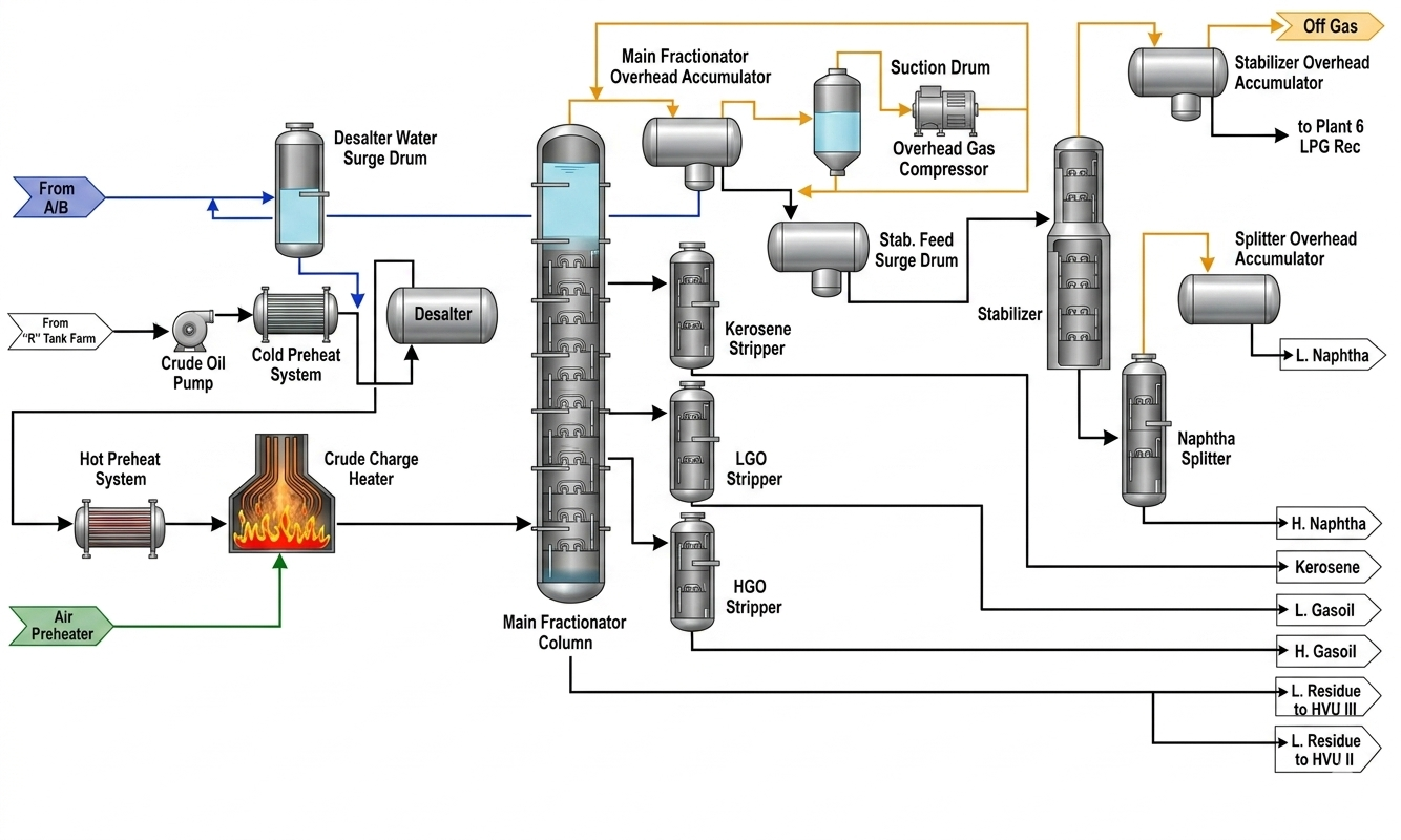 RefineryMap interactive refinery flow diagram